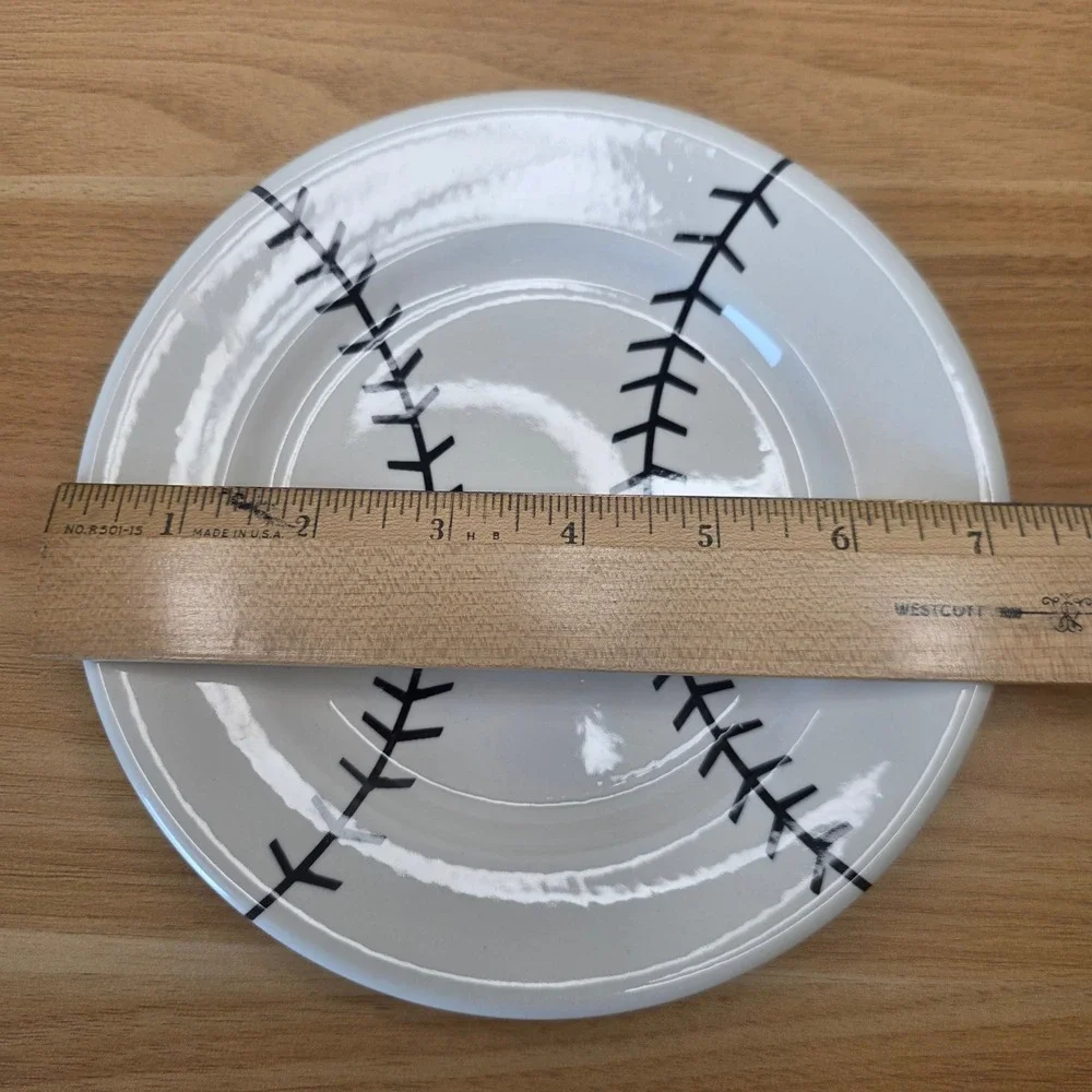 Set of 4 Sterling China Baseball Plates 7.25